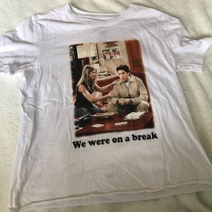 freinds “we were on a break” crop top